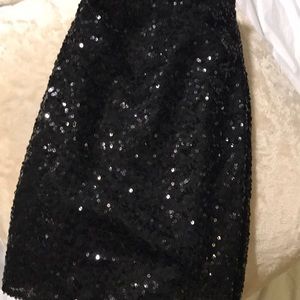 J. Crew black sequin skirt
